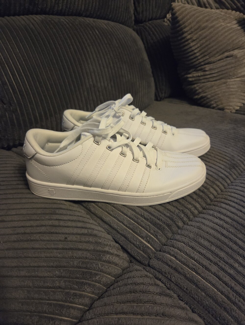 Classic White K-Swiss Low-Top Sneakers